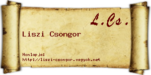 Liszi Csongor névjegykártya